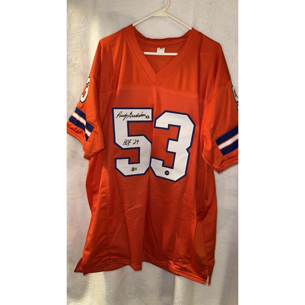 Randy Gradishar Signed Broncos Jersey HOF 2024 Inscribed Schwartz COA Auto